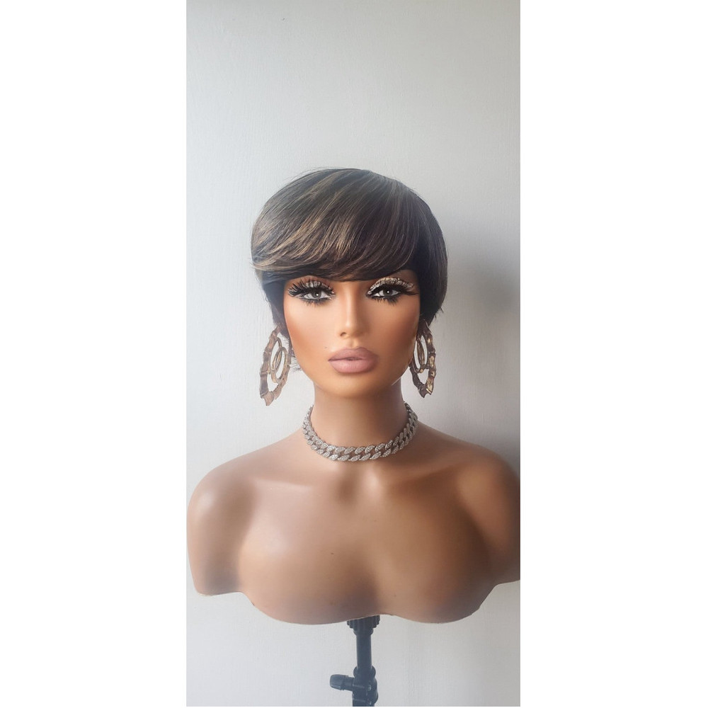 100% Human hair pixie wig